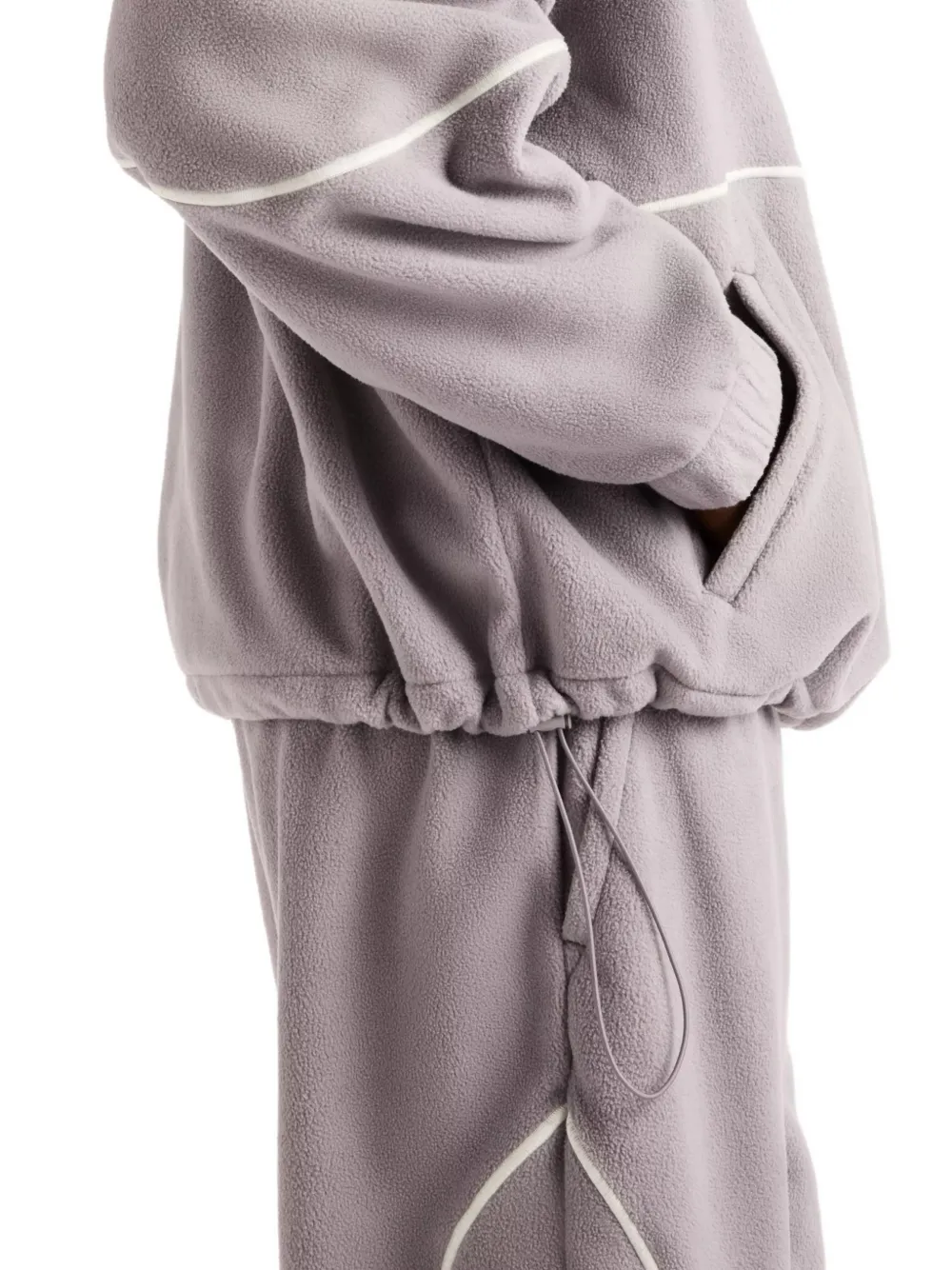 New Balance Trackside polar fleece hoodie Grijs