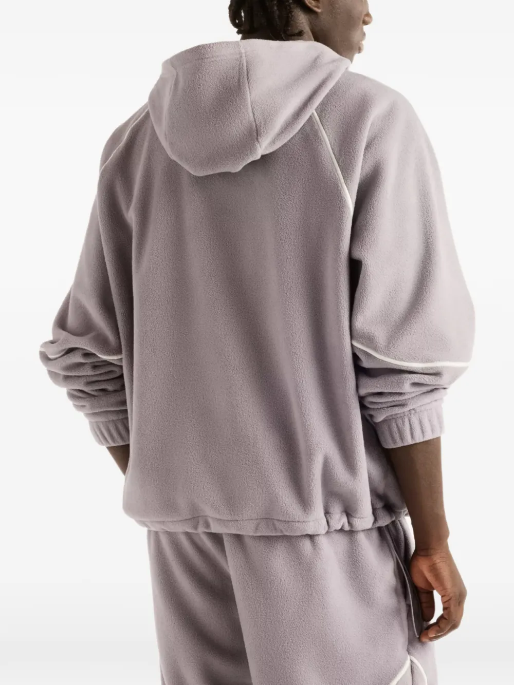 New Balance Trackside polar fleece hoodie Grijs