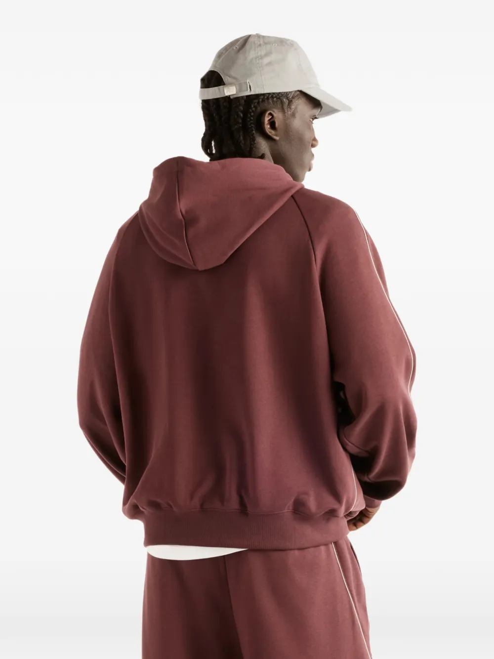 New Balance Trackside french-terry hoodie Rood