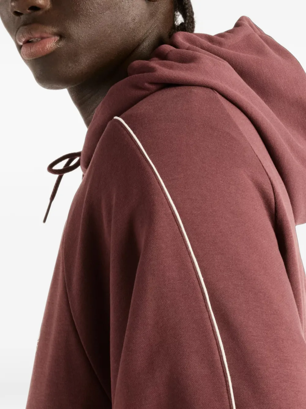 New Balance Trackside french-terry hoodie Rood