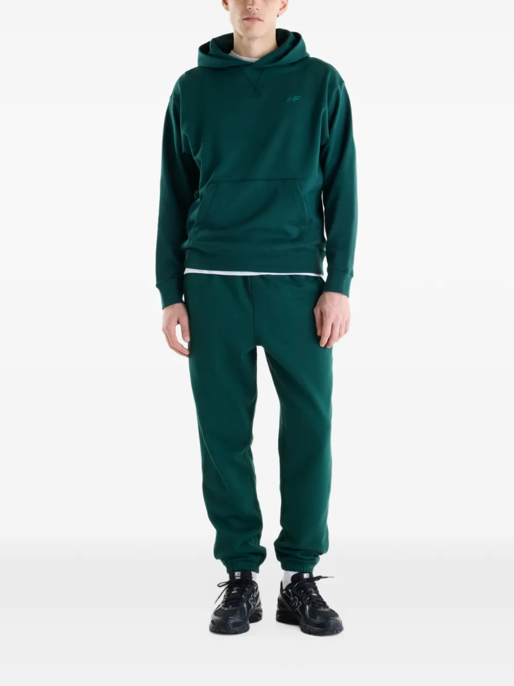 New Balance Athletics French terry hoodie Groen
