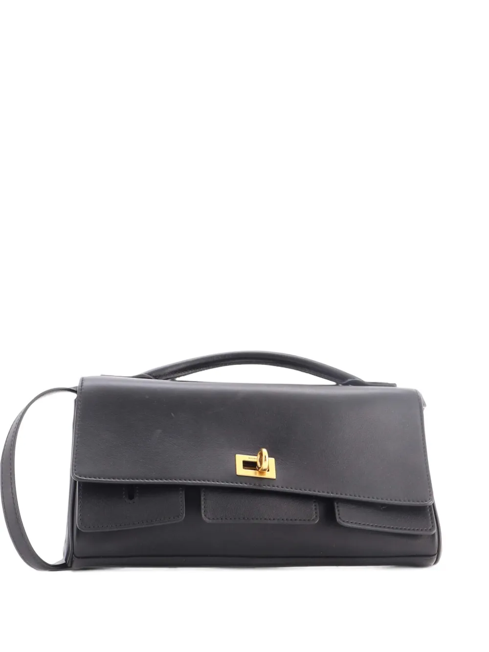 Balenciaga Pre-Owned Bel Air Top Handle Flap Leather shoulder bag - Schwarz