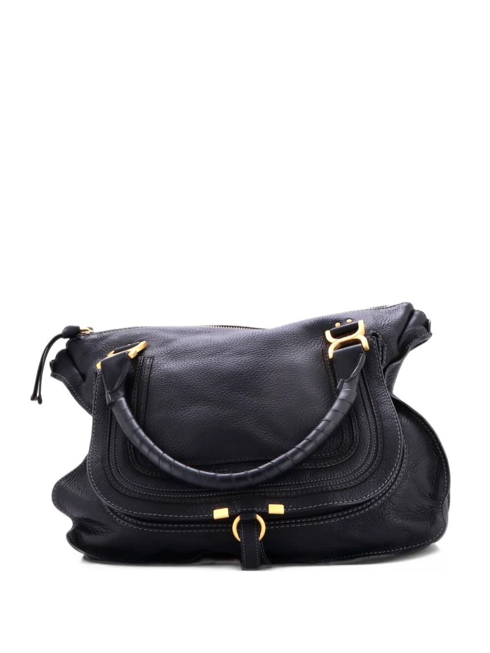 Chloé Pre-Owned Marcie Leather Large shoulder bag - Black