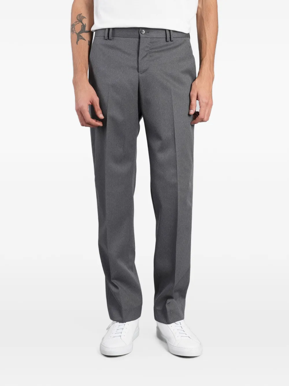 PT Torino pressed-crease tailored trousers Grijs