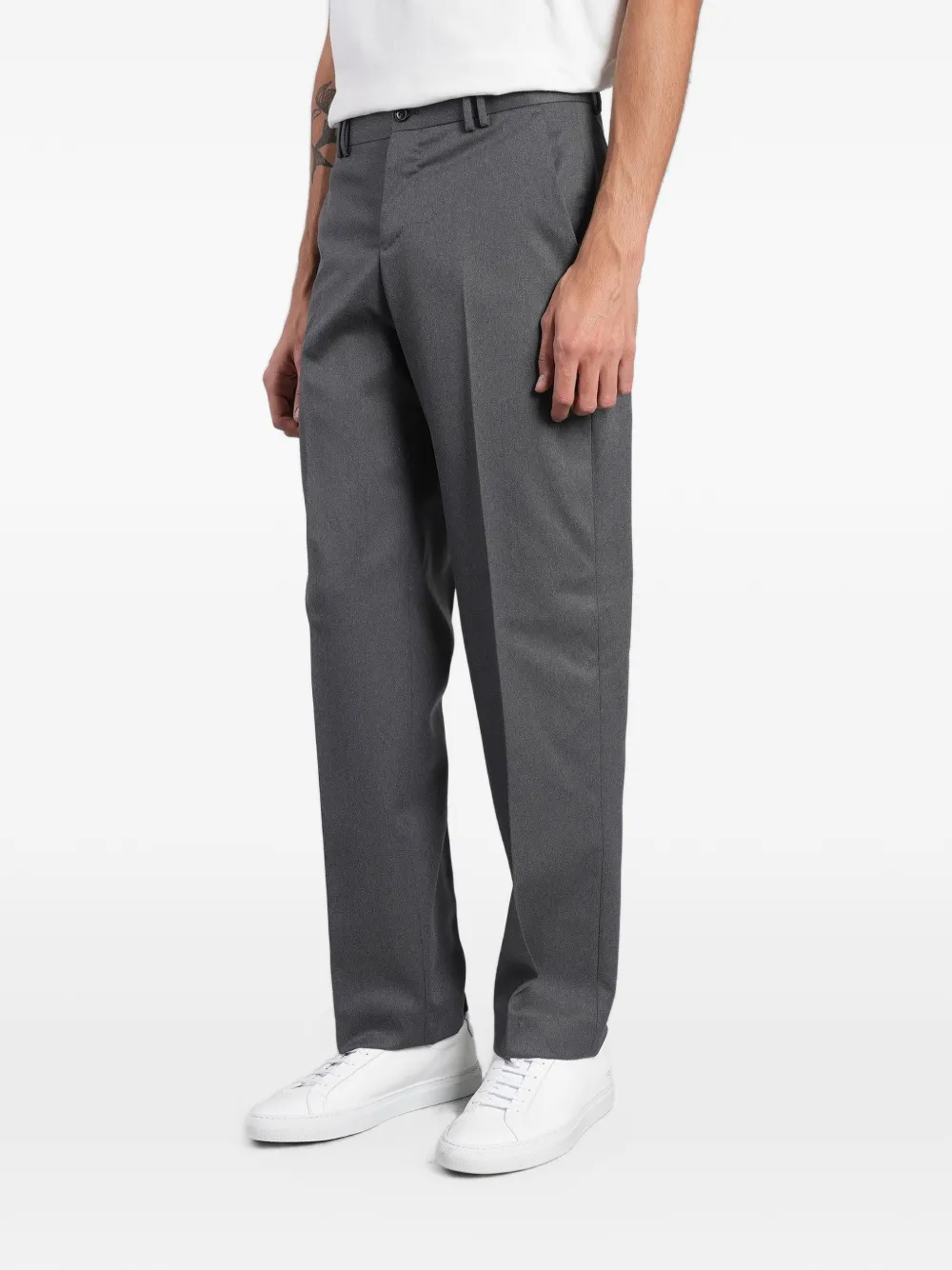 PT Torino pressed-crease tailored trousers Grijs