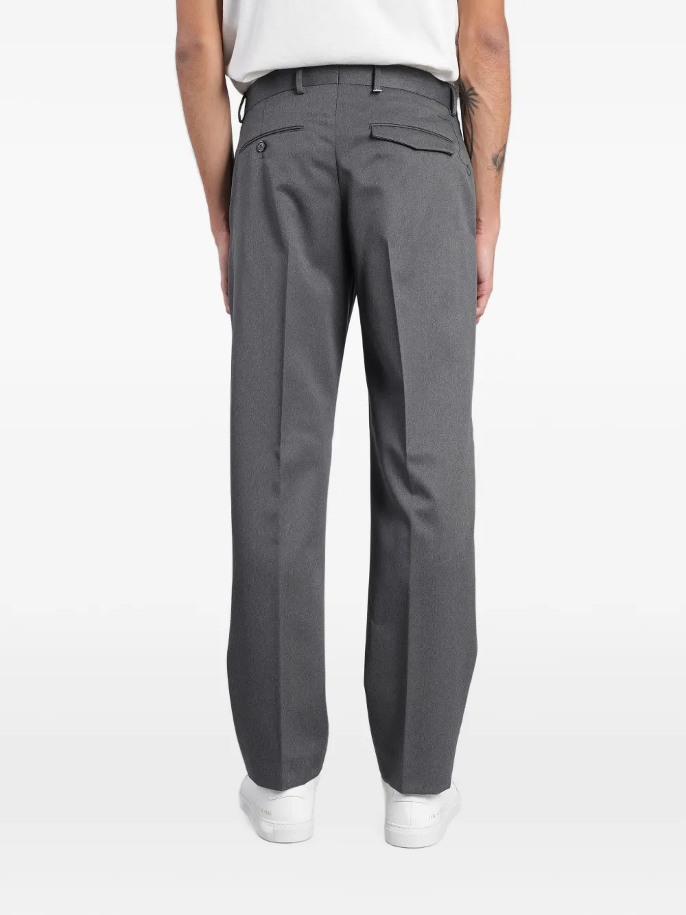 PT Torino pressed-crease tailored trousers Grijs