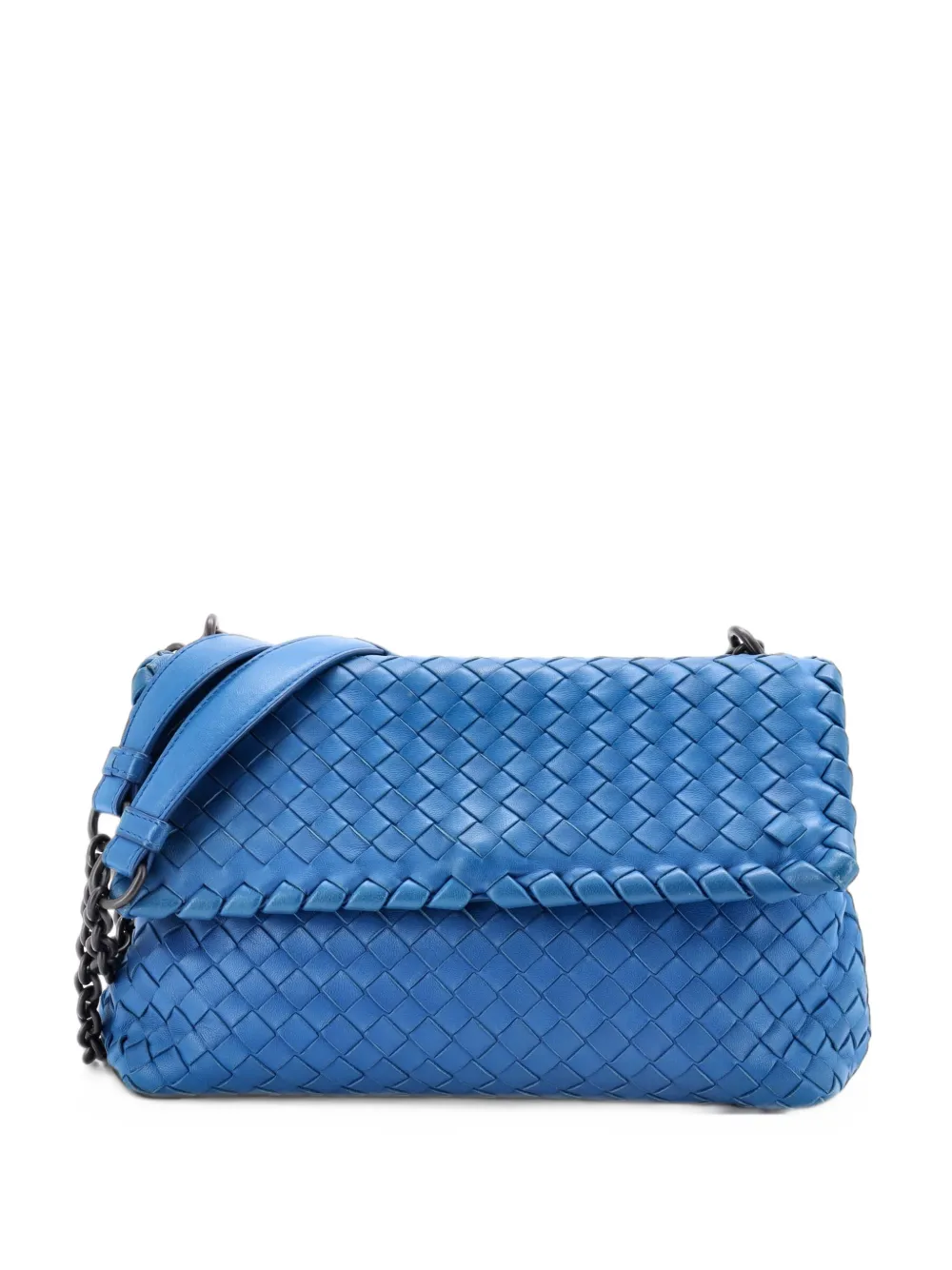 Bottega Veneta Pre-Owned Olimpia Intrecciato Nappa Small crossbody bag - Blue