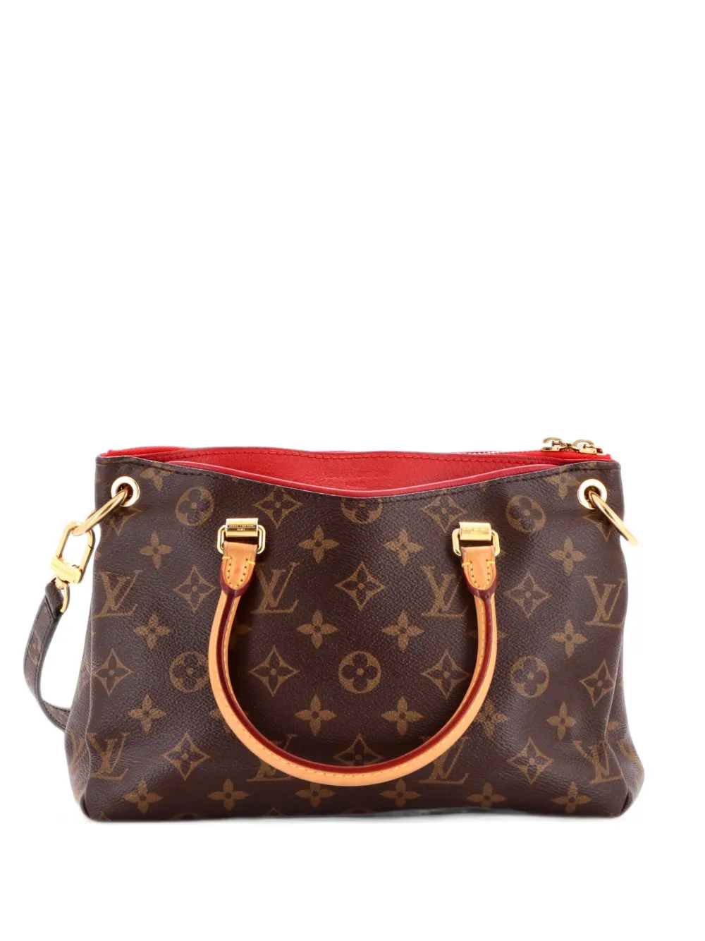 Louis Vuitton Pre-Owned Pallas Tote Monogram Canvas with Leather BB shoulder bag - Red