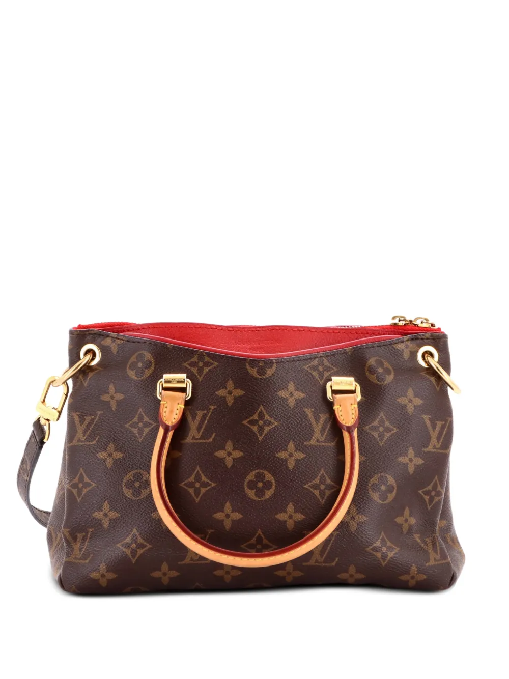 Louis Vuitton Pre-Owned Pallas Tote Monogram Canvas with Leather BB shoulder bag - Red