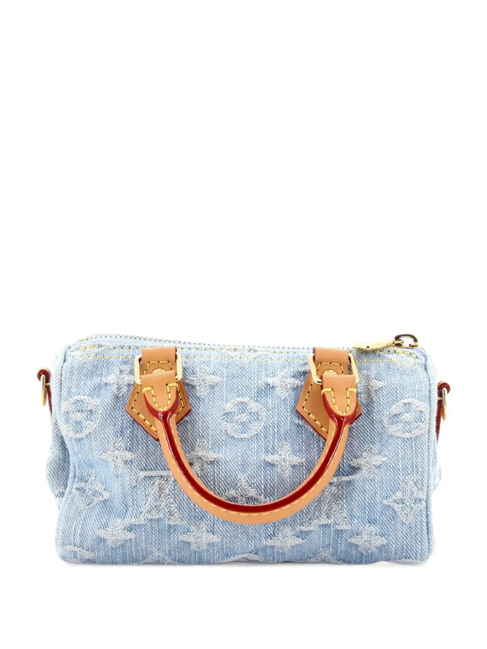 Louis Vuitton Pre-Owned Speedy Bandouliere NM Bag Monogram Denim Sky Nano satchel - Blu