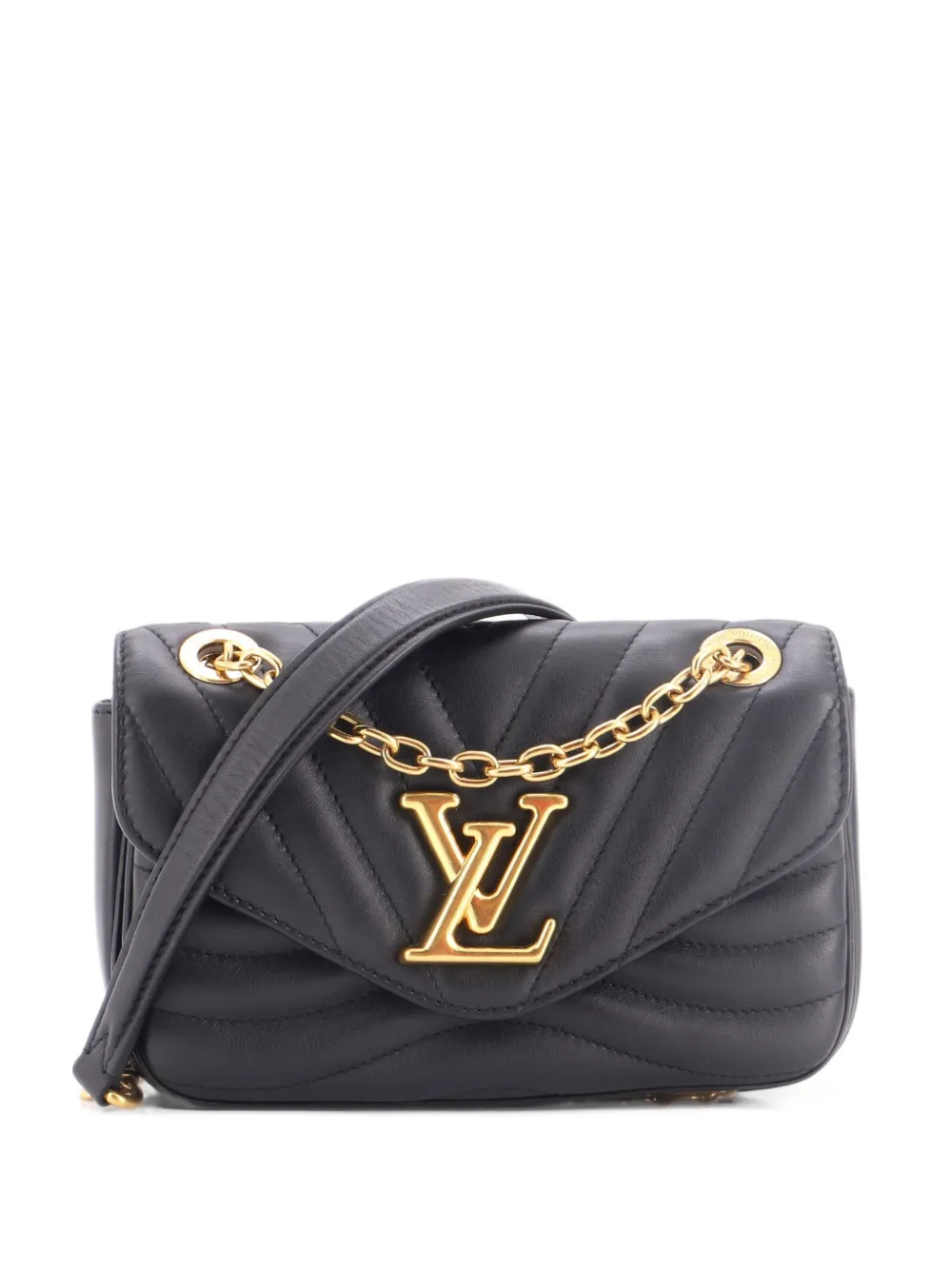 Louis Vuitton Pre-Owned New Wave Chain Bag NM Quilted Leather PM crossbody bag - Schwarz