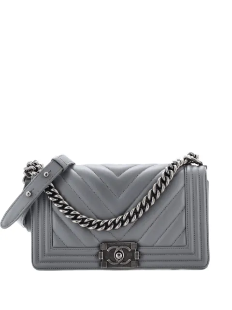 CHANEL Pre-Owned Boy Flap Bag Chevron Calfskin Old Medium shoulder bag