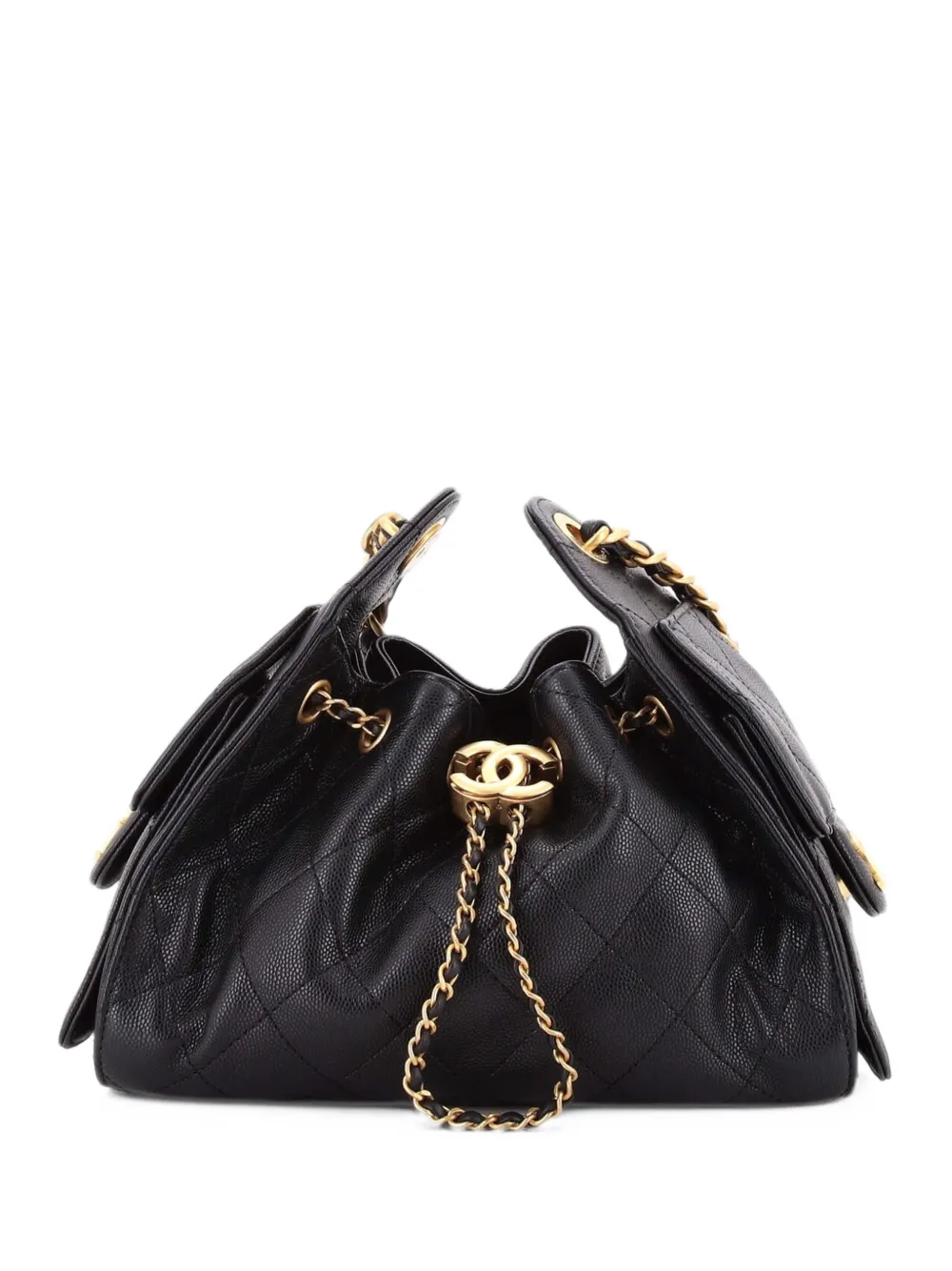 CHANEL Pre-Owned 25 Quilted Caviar Mini shoulder bag - Black
