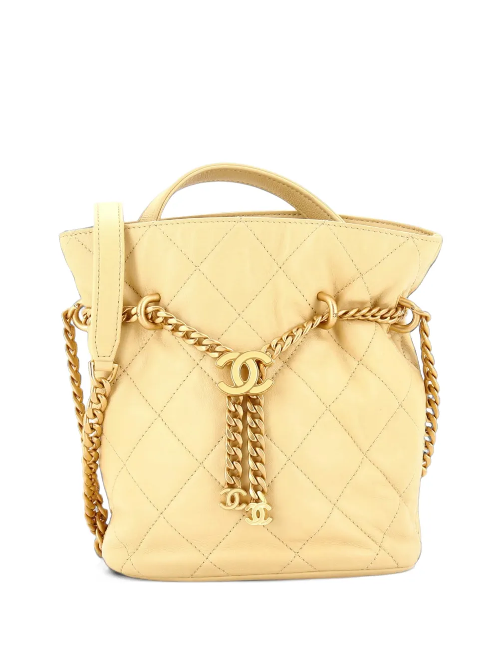 CHANEL Pre-Owned Kleine Pending CC Beuteltasche mit Kordelzug - Gelb
