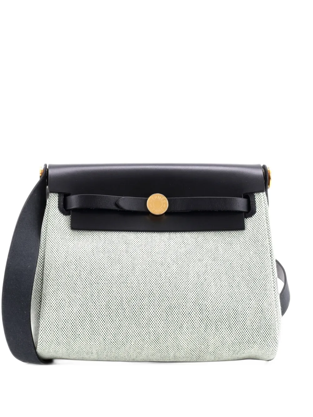 Hermès Pre-Owned Herbag Zip Toile and Leather 20 shoulder bag - Schwarz