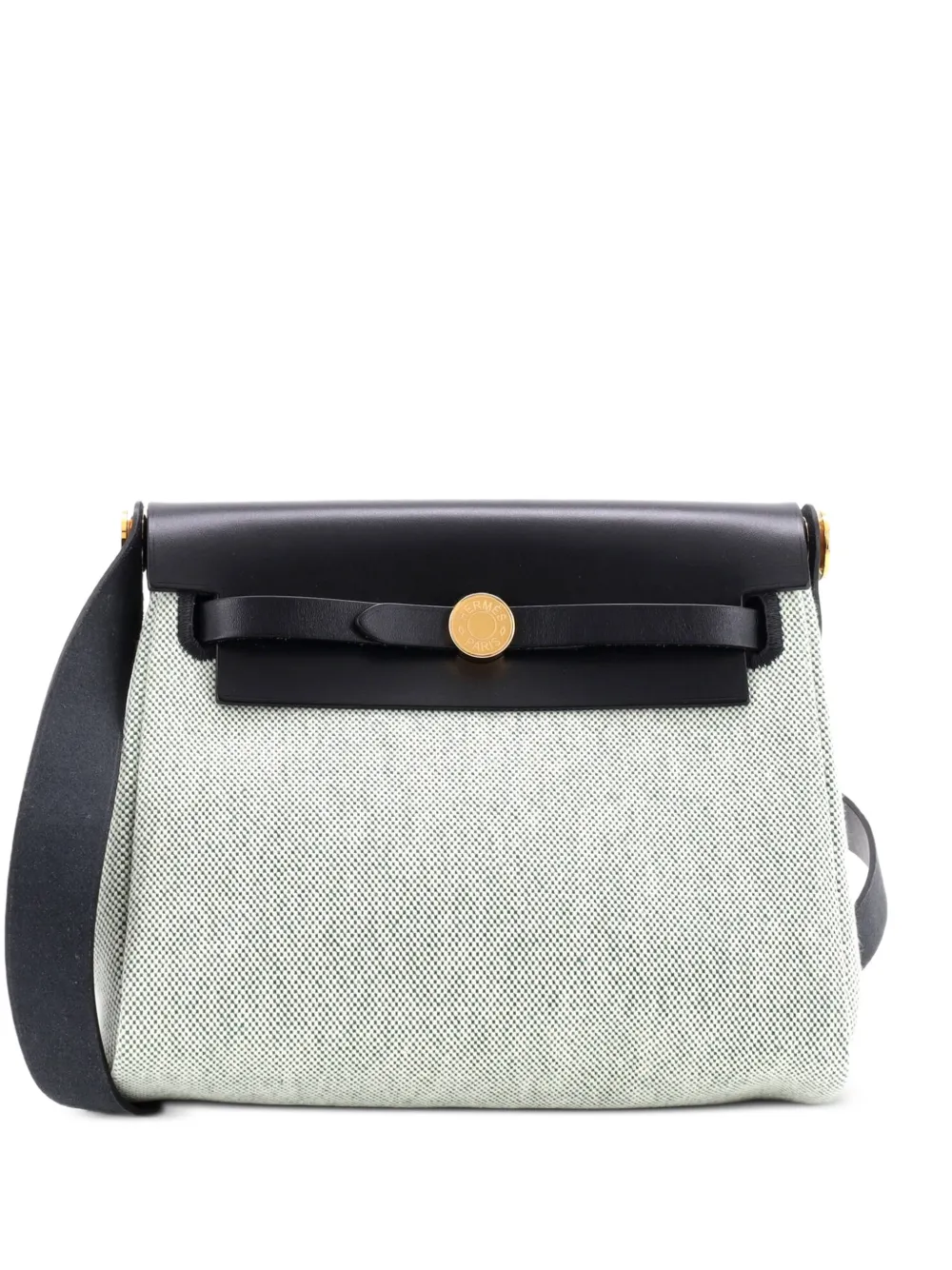 Hermès Pre-Owned Herbag Zip Toile and Leather 20 shoulder bag - Black