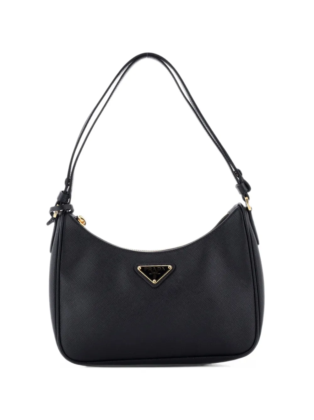 Prada Pre-Owned Re-Edition Hobo Saffiano Leather Mini shoulder bag in Black
