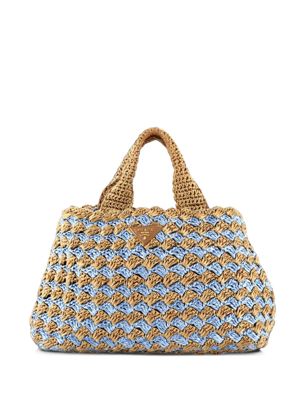 Prada Pre-Owned Canapa Raffia Crochet Small tote bag - Mehrfarbig
