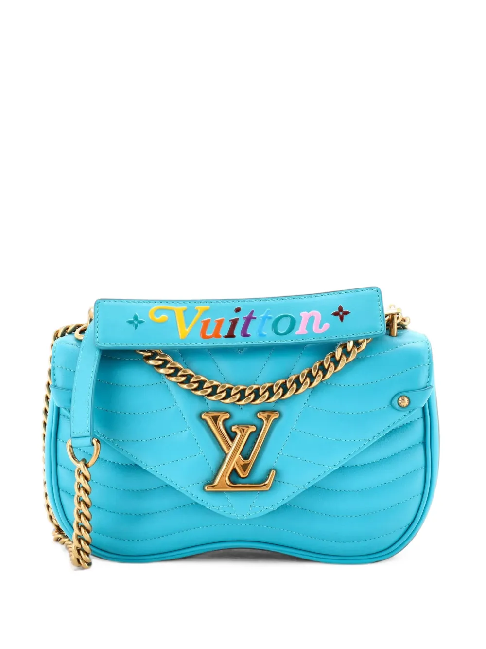 Louis Vuitton Pre-Owned New Wave Chain Bag Quilted Leather PM shoulder bag - Blu