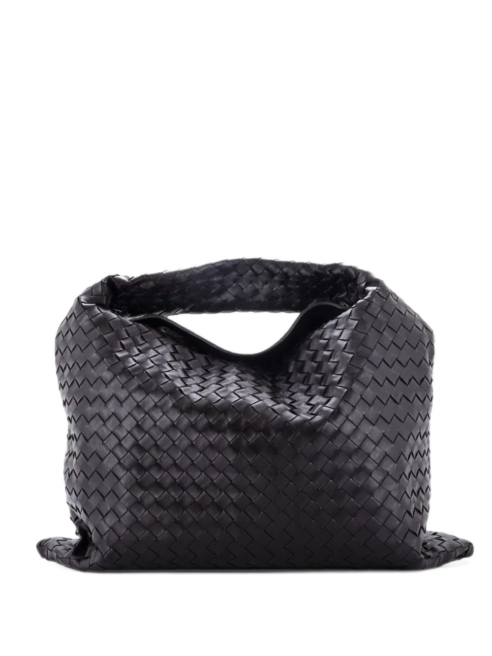Bottega Veneta Pre-Owned Große Hop Intrecciato Beuteltasche - Braun