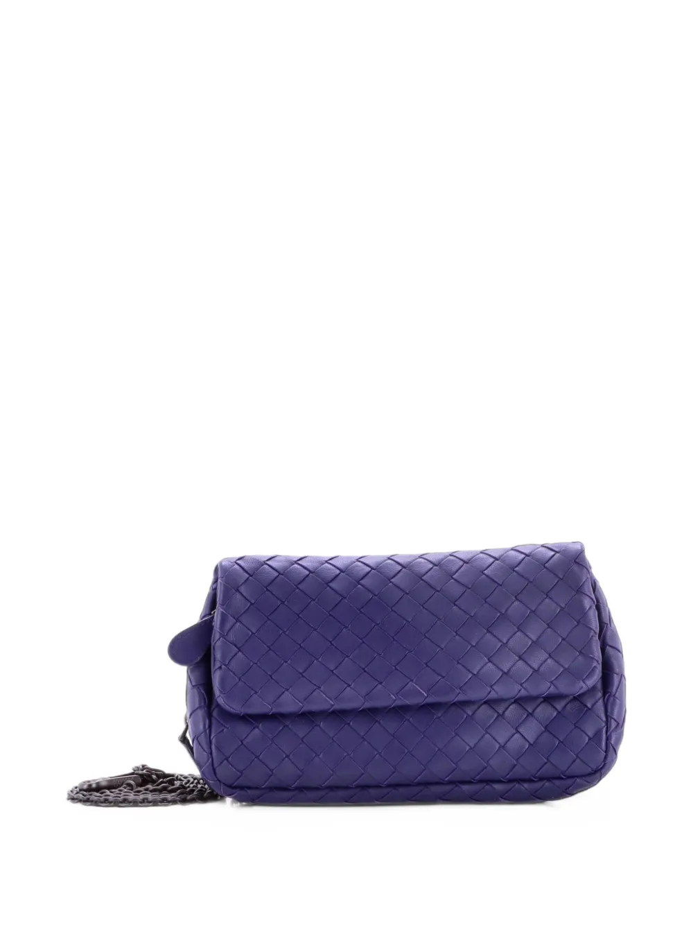 Bottega Veneta Pre-Owned Expandable Chain Intrecciato Nappa Small crossbody bag - Blau