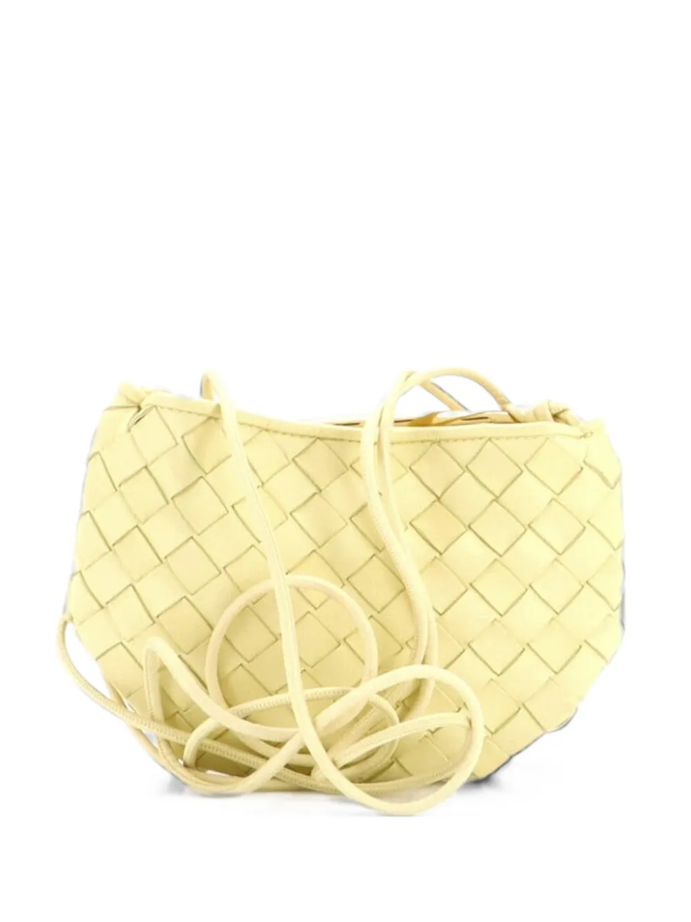 Bottega Veneta Pre-Owned Sardine Top Handle Bag Intrecciato Nappa Mini satchel - Yellow