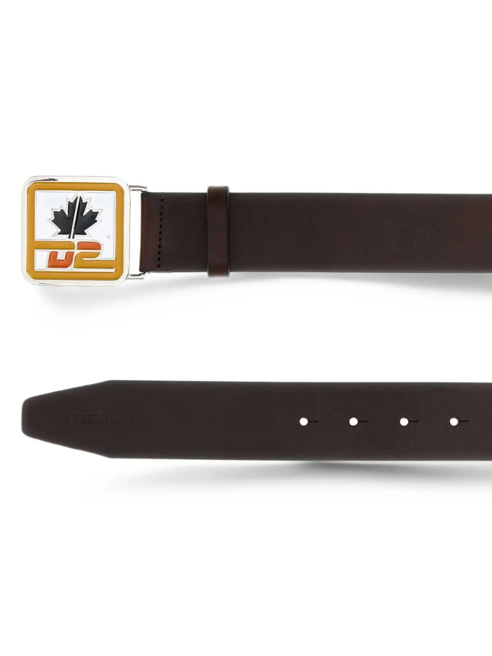 DSQUARED2 D2 Patch leather belt Bruin