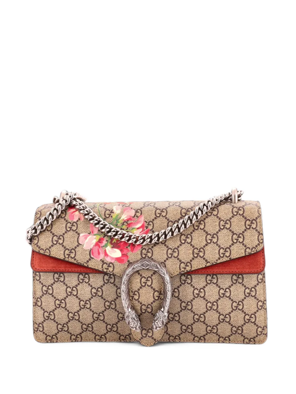 Gucci Pre-Owned Dionysus Bag Blooms Print GG Coated Canvas Small shoulder bag - Brown
