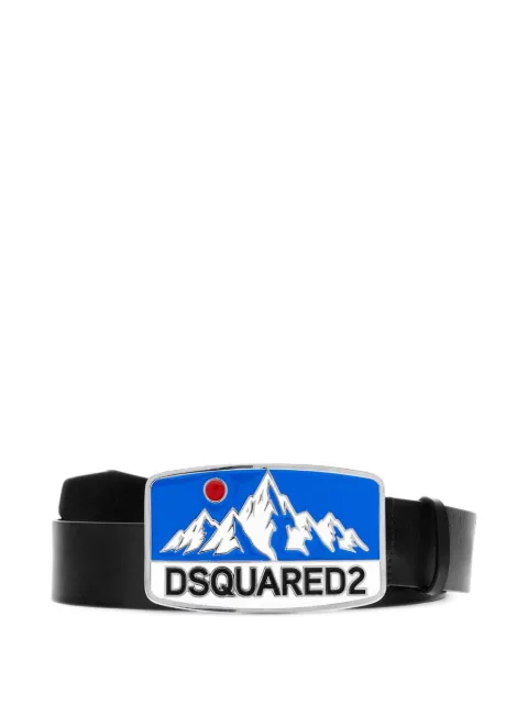 DSQUARED2 Dominate Your Sport logo-plaque mountain-print belt