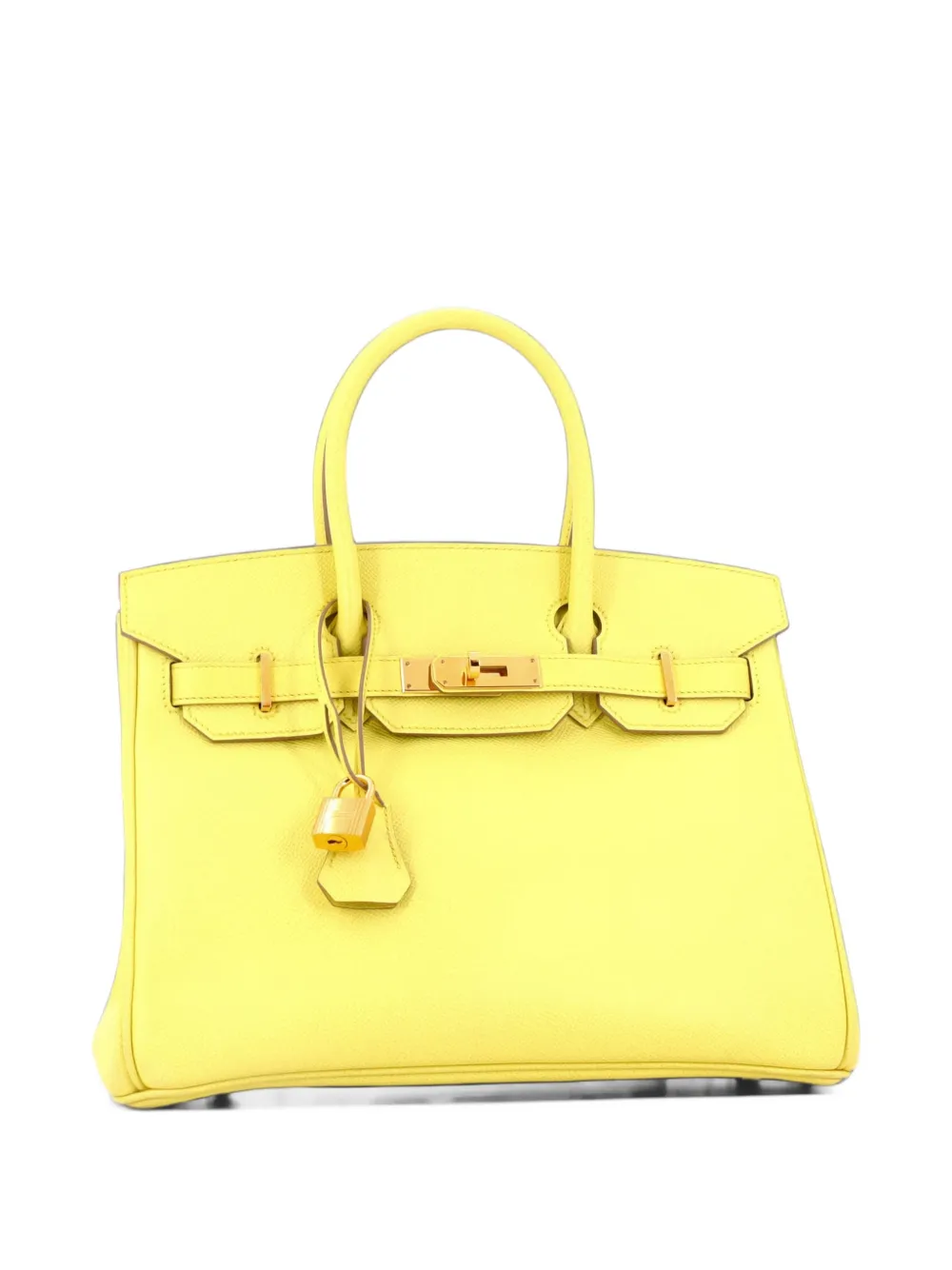 Hermès Pre-Owned Birkin Handbag Soufre Epsom with Gold Hardware 30 satchel - Gelb