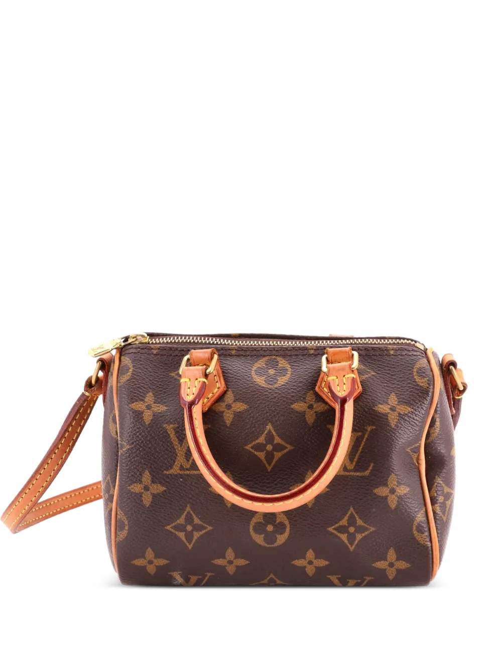 Louis Vuitton Pre-Owned Speedy Bandouliere Bag Monogram Canvas Nano crossbody bag - Braun