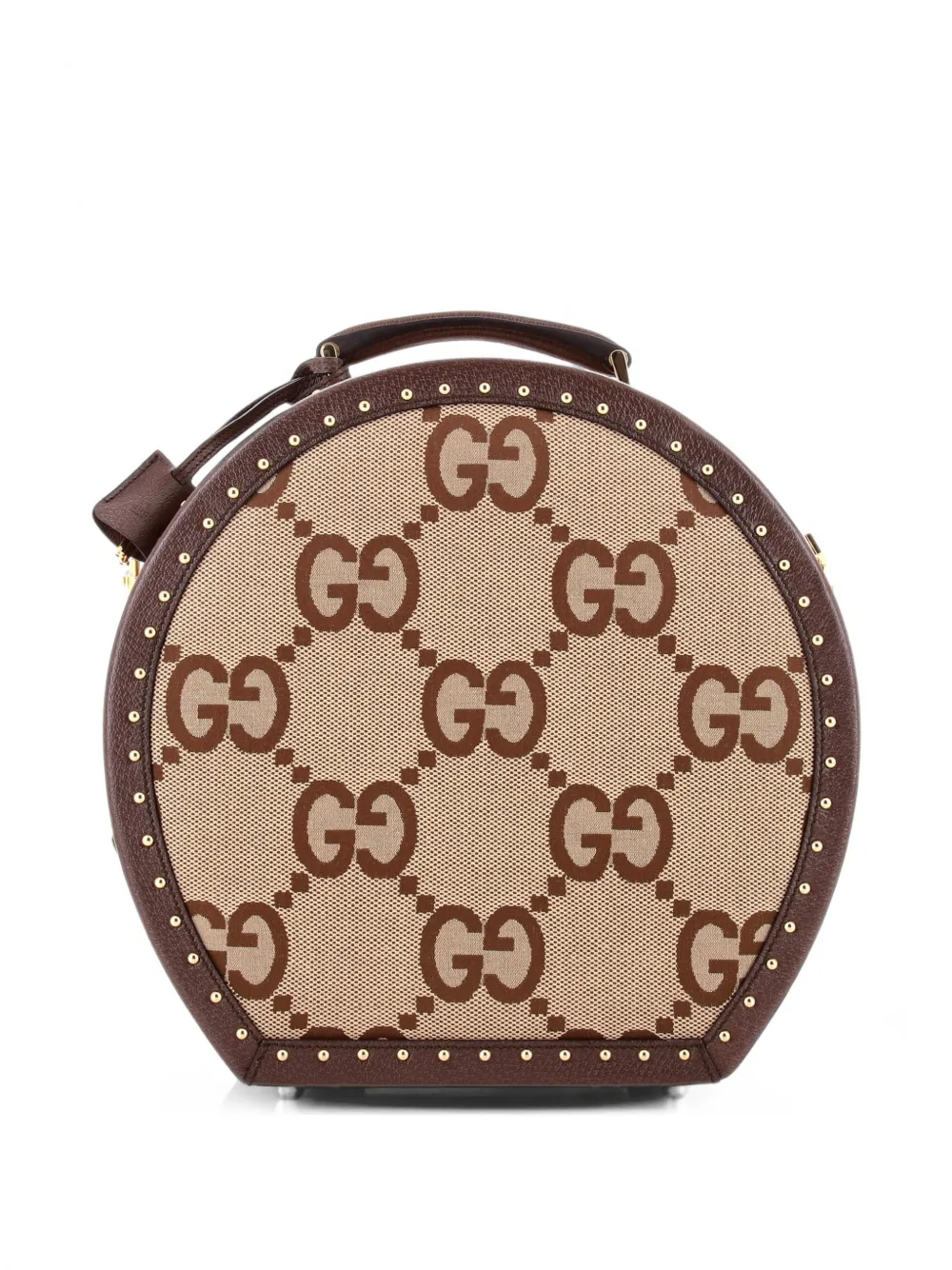 Gucci Pre-Owned Savoy Hat Box Bag Jumbo GG Canvas Small pouch - Braun