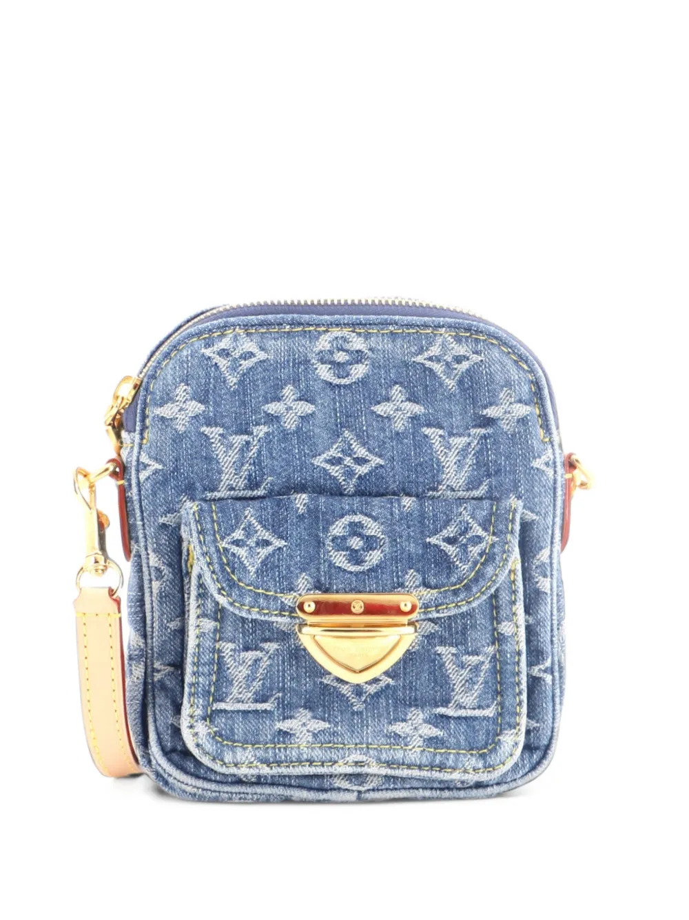 Louis Vuitton Pre-Owned Fairfax Pochette LV Remix Monogram Denim crossbody bag - Blu