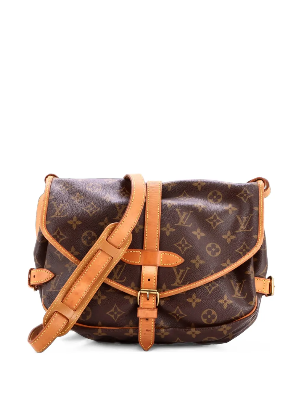 Louis Vuitton Pre-Owned Saumur Handbag Monogram Canvas 30 crossbody bag - Marrone