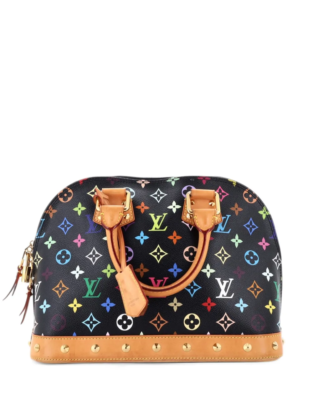 Louis Vuitton Pre-Owned Mehrfarbige Alma PM Satchel-Tasche mit Monogramm - Schwarz
