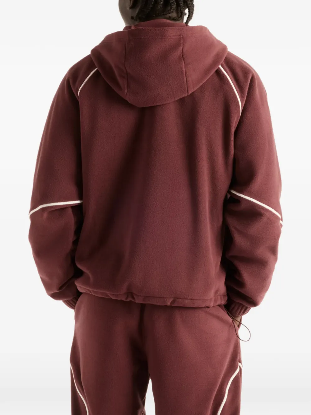 New Balance Trackside polar fleece hoodie Rood