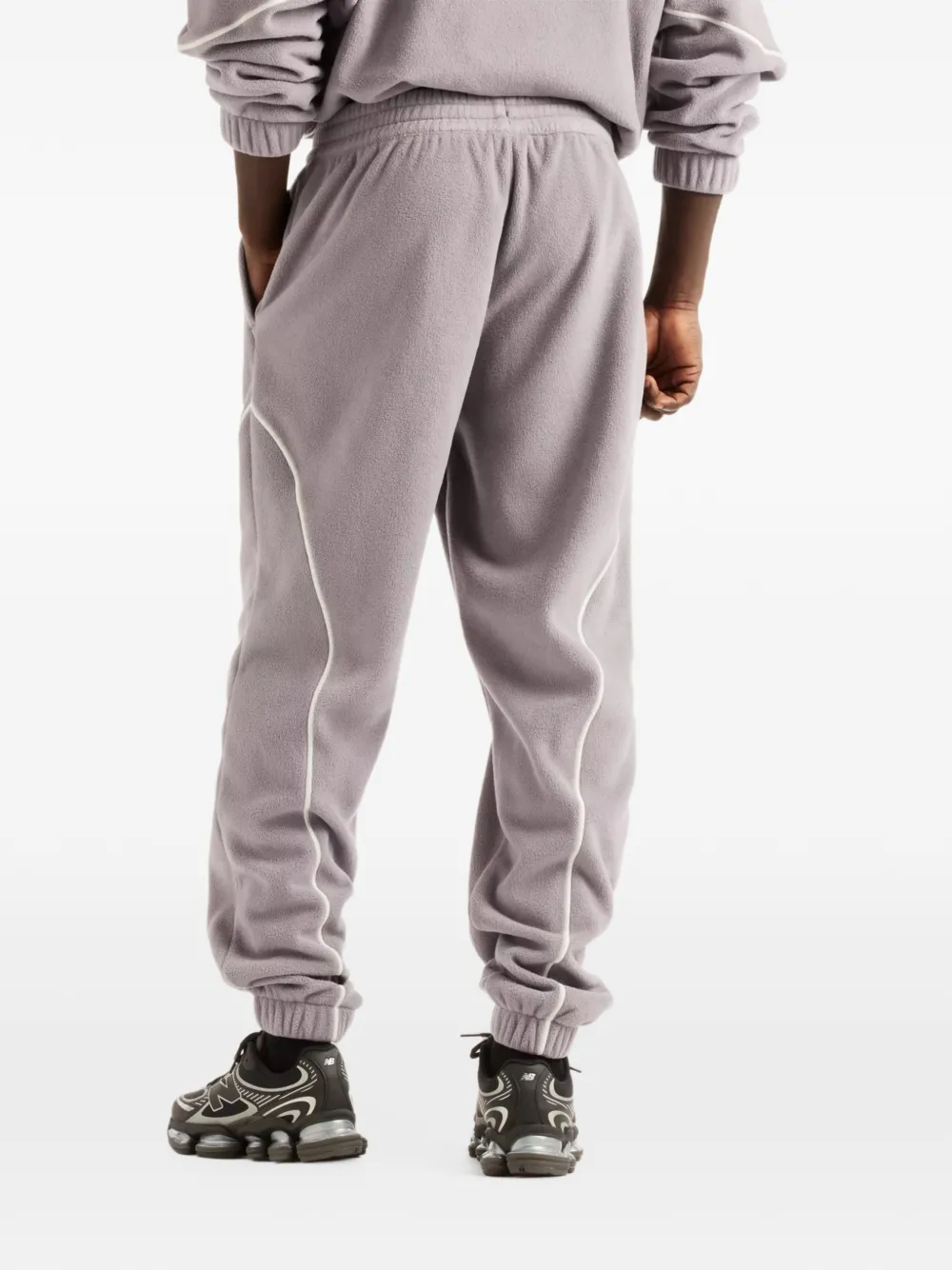 New Balance Trackside polar fleece joggers Zwart