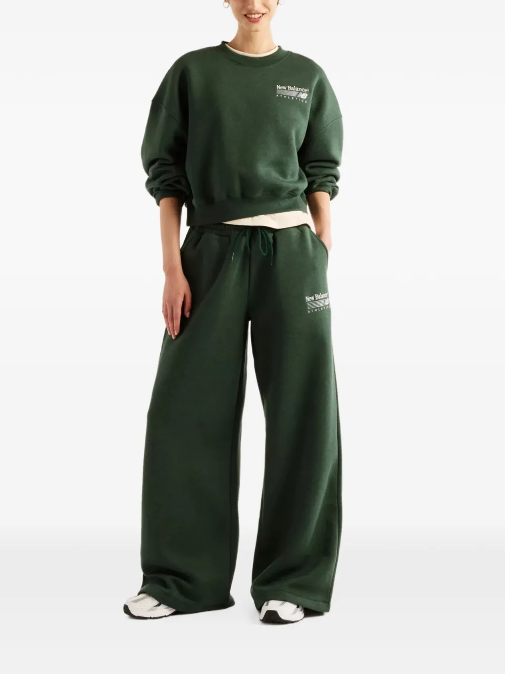 New Balance Trackside fleece pants Groen