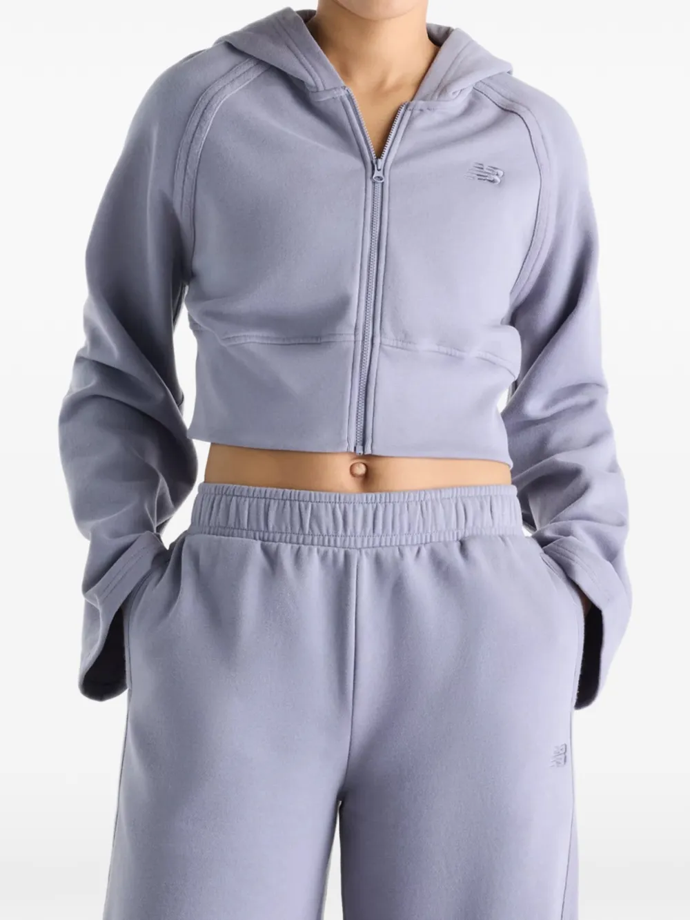 New Balance brushed Coastal fleece full-zip Paars