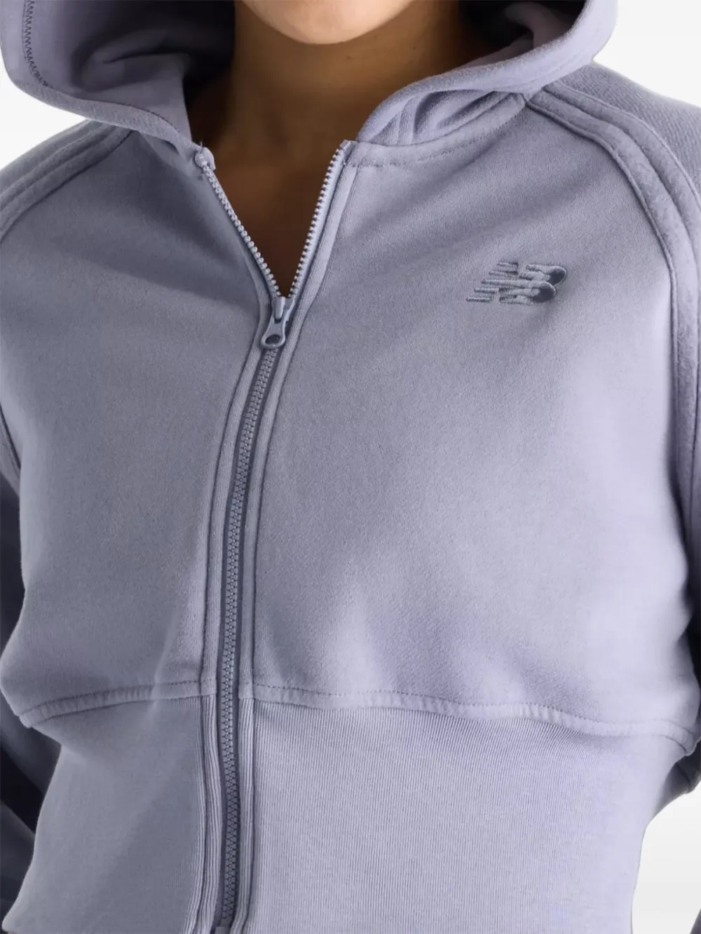 New Balance brushed Coastal fleece full-zip Paars