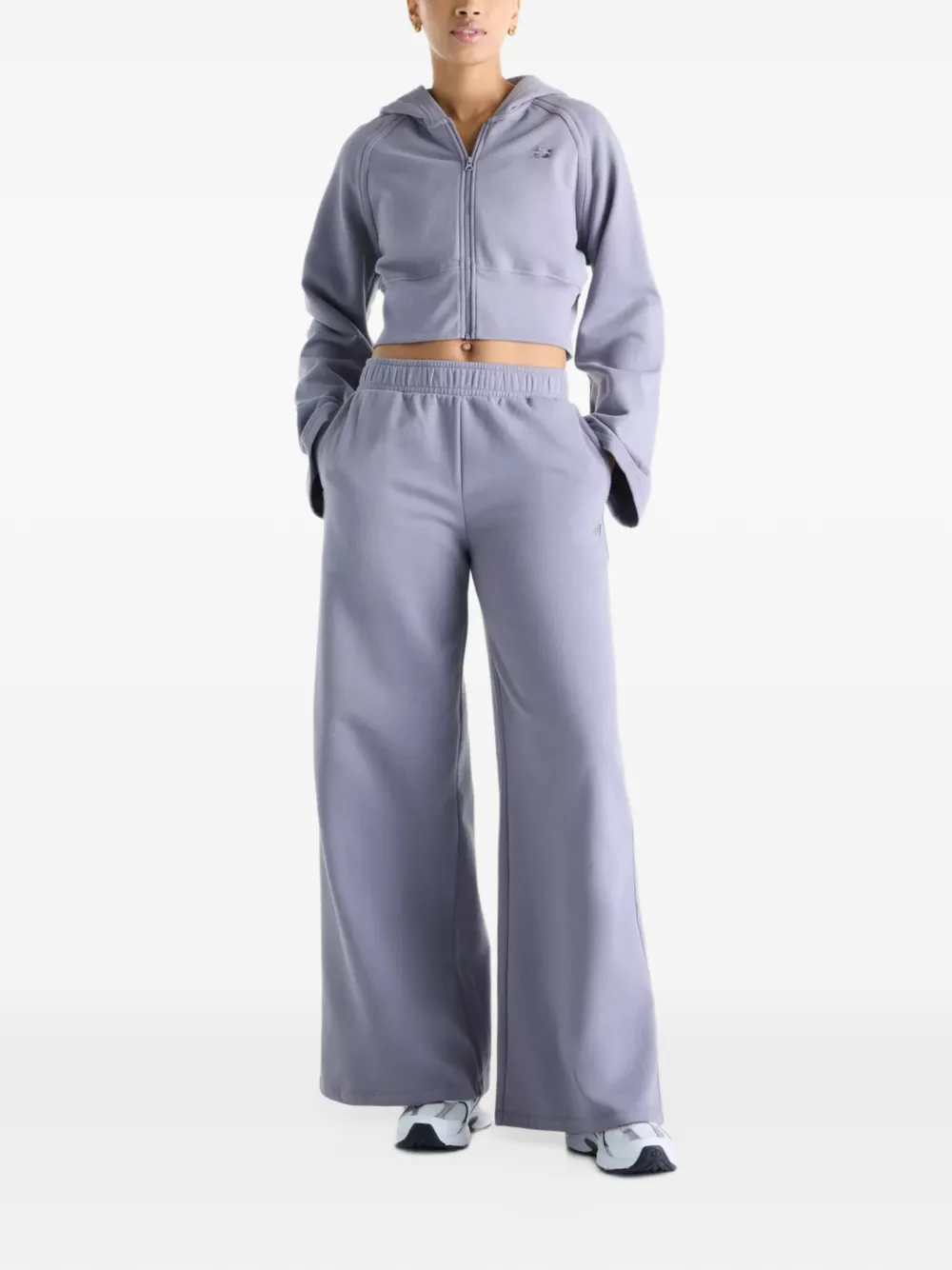New Balance brushed Coastal fleece full-zip Paars