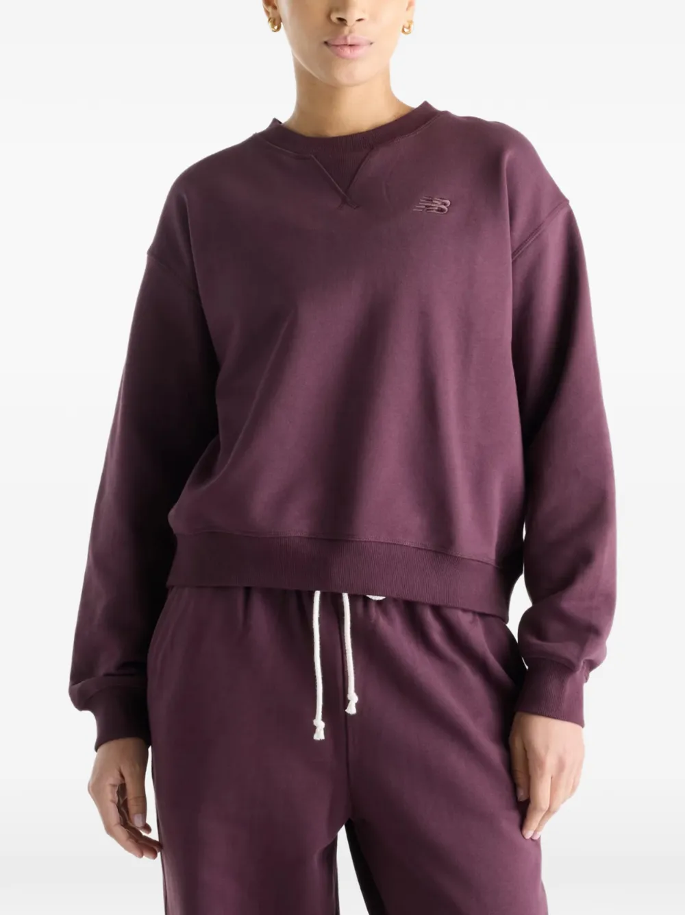 New Balance Athletics French terry crew sweatshirt - Viola