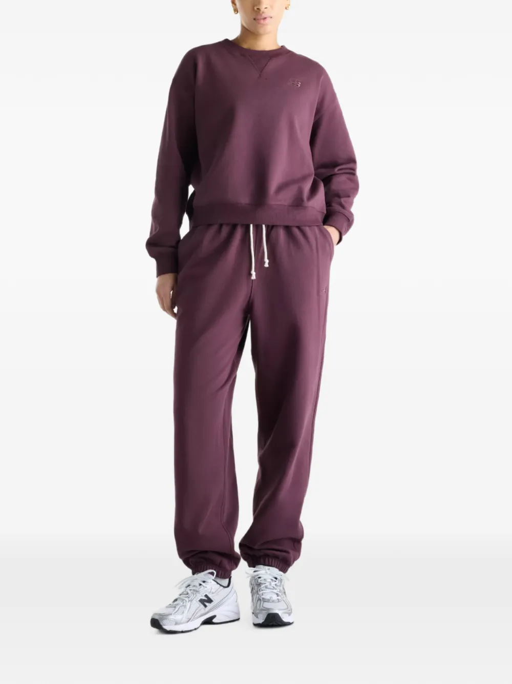 New Balance Athletics french-terry jogger Paars