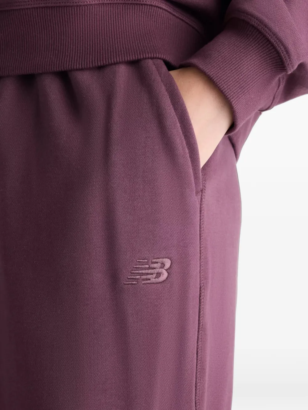 New Balance Athletics french-terry jogger Paars