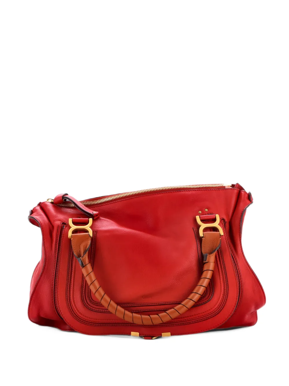 Chloé Pre-Owned Große Marcie Schultertasche - Rot