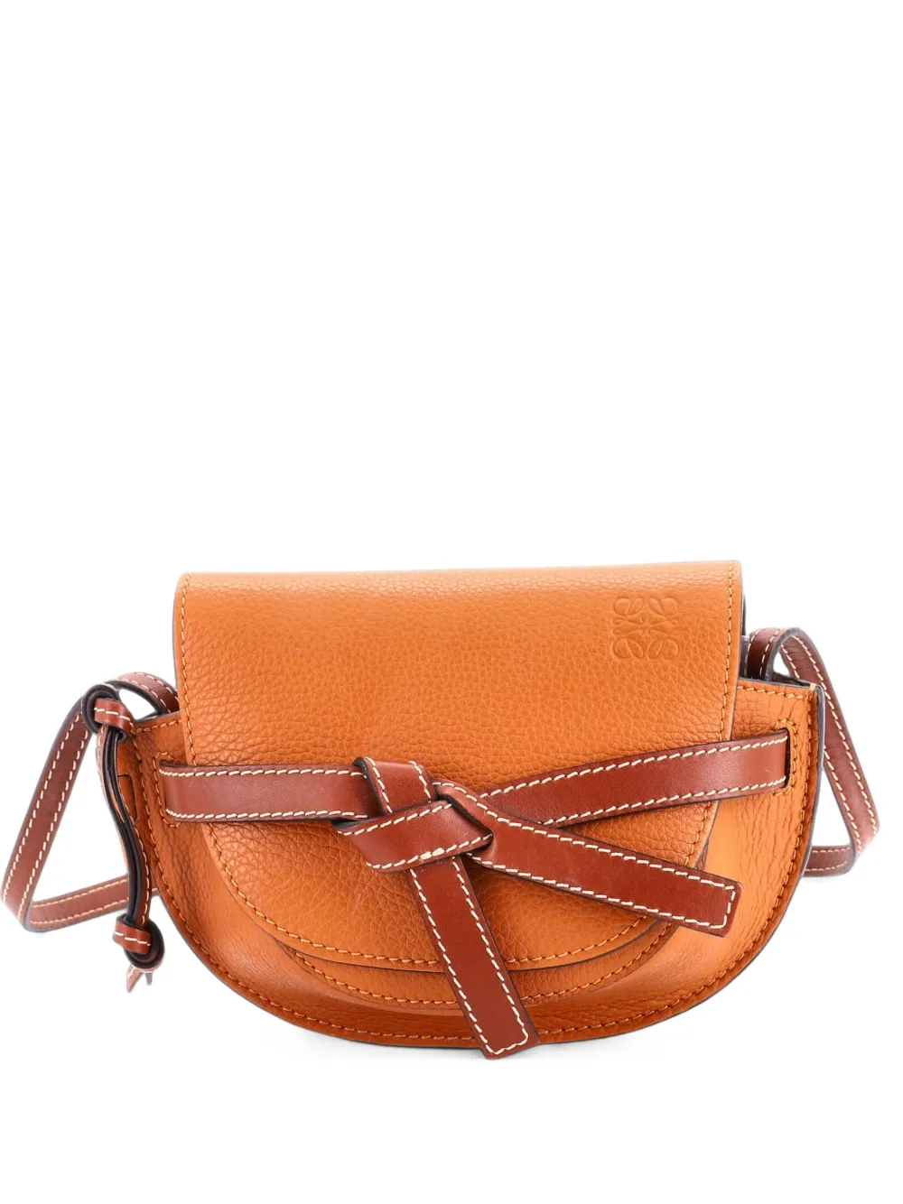 Loewe Pre-Owned Gate Shoulder Bag Leather Mini crossbody bag - Braun