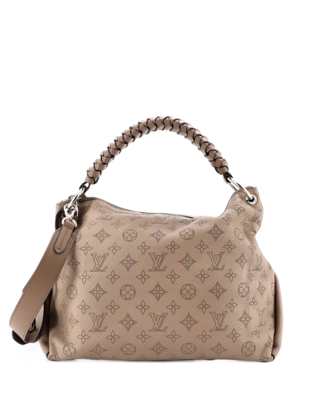 Louis Vuitton Pre-Owned Braided Handle Beaubourg Mahina Leather MM hobo bag - Nude