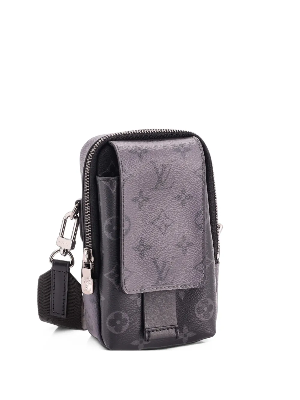 Louis Vuitton Pre-Owned Double Phone Pouch NM Reverse Monogram Eclipse Canvas crossbody bag - Nero