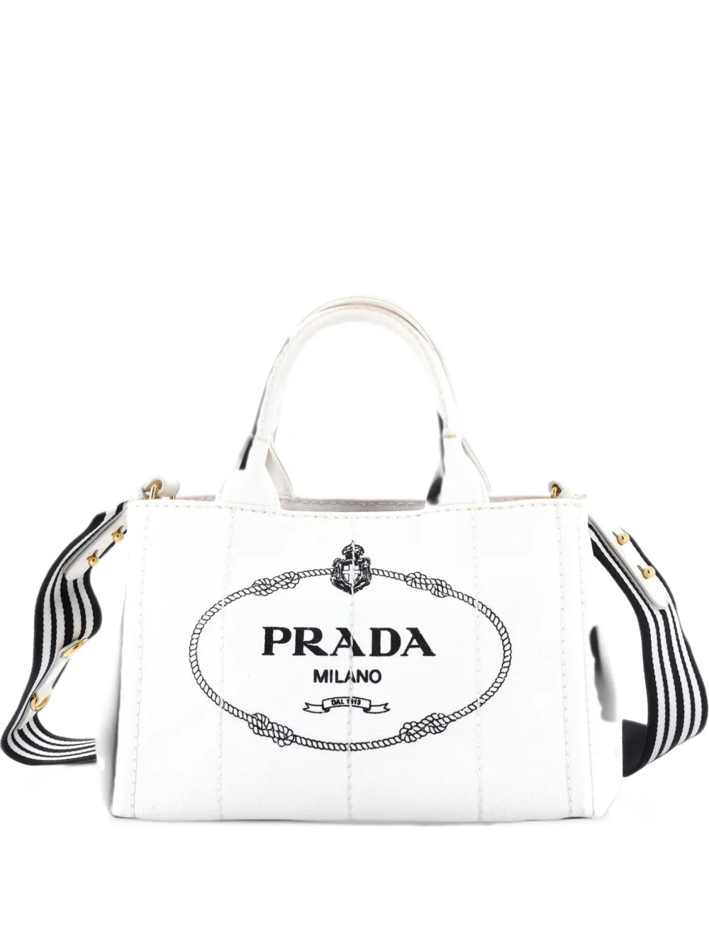 Prada Pre-Owned Canapa Convertible Canvas Mini tote bag - Multicolour