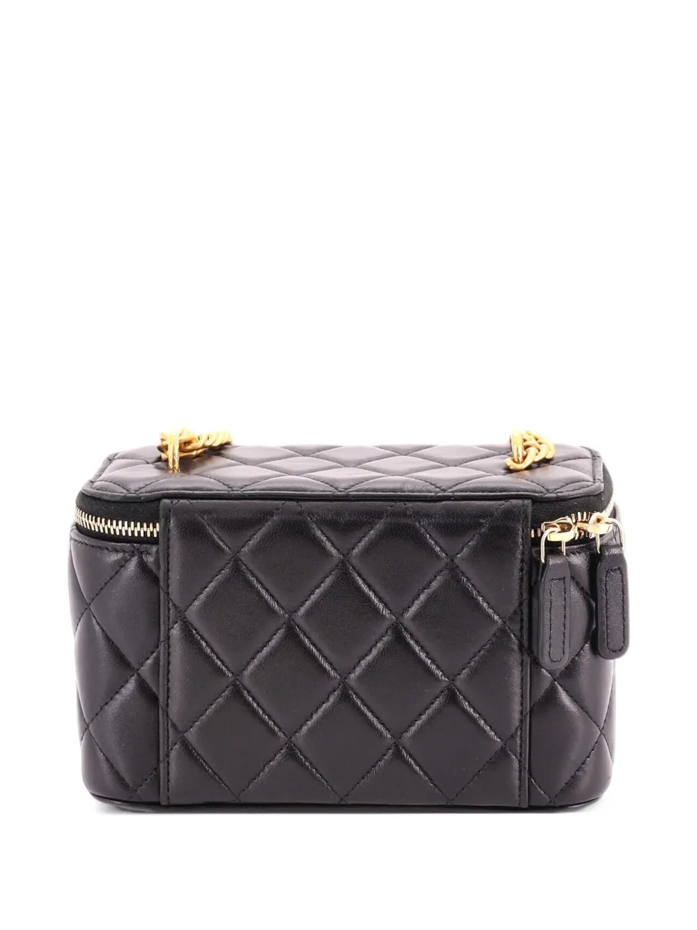 CHANEL Pre-Owned All Slide Long Vanity Case with Chain Quilted Lambskin Small crossbody bag - Schwarz